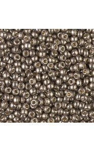 Miyuki rocailles Perlen 8/0 - Duracoat galvanized pewter 8-4222